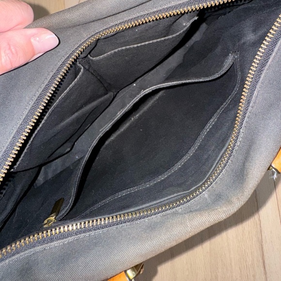 Fossil Vintage Brown Leather Handbag Tote Bag Purse - Picture 9 of 10